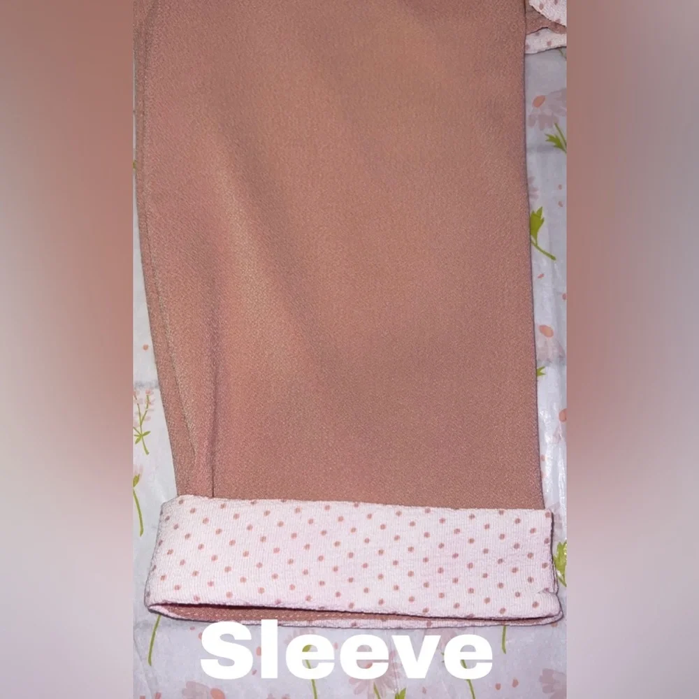 Faith and Joy Women’s Pink Polka Dot Blouse (NEW) - Picture 5 of 9